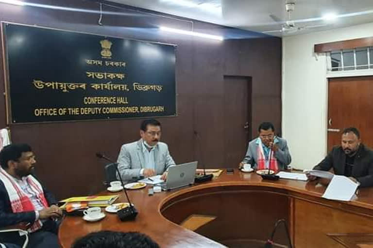 minister rameswar teli meets for discussion in dibrugarh over the issue of land allocation to tea tribe