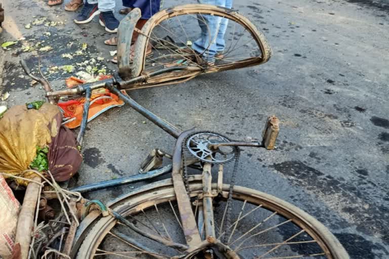 Farmer going to sell vegetables dies in road accident in bilaspur