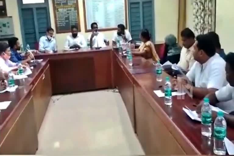 mulki panchayath town meeting postpones due to members fight