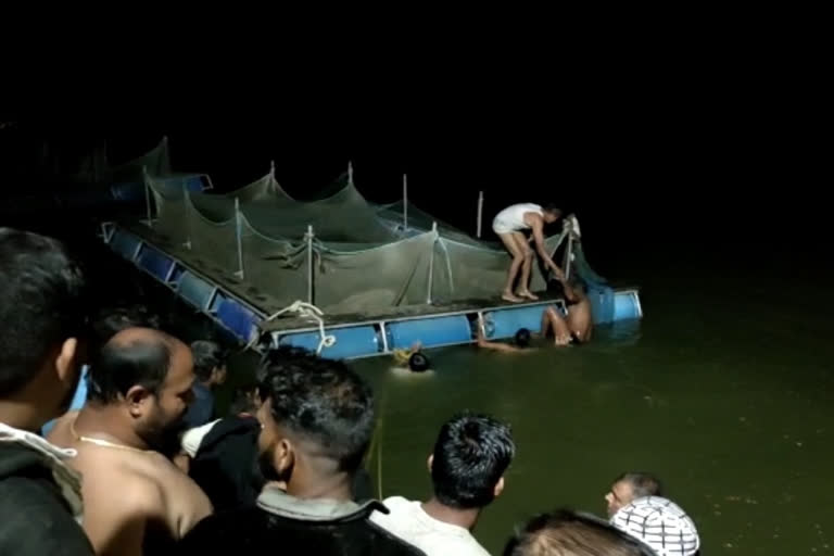 Navsari: A boat drew in a lake at Echo Point in Soldhara village