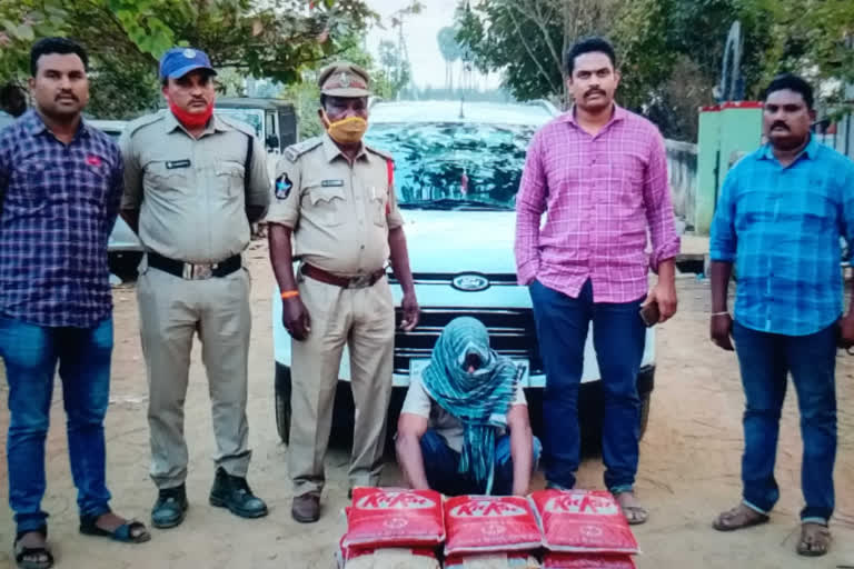 ganja seized at rachapalli junction