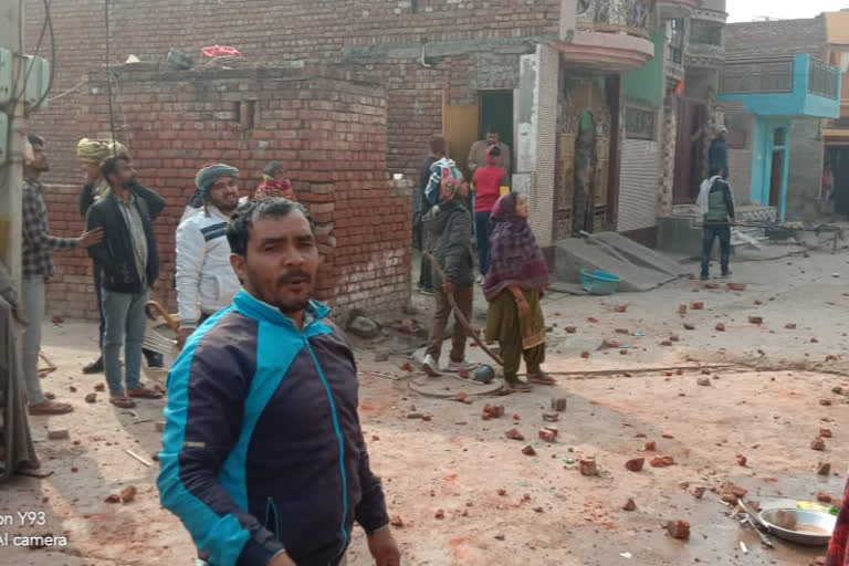 Heavy stone pelting in clash between two sides in Rohtak