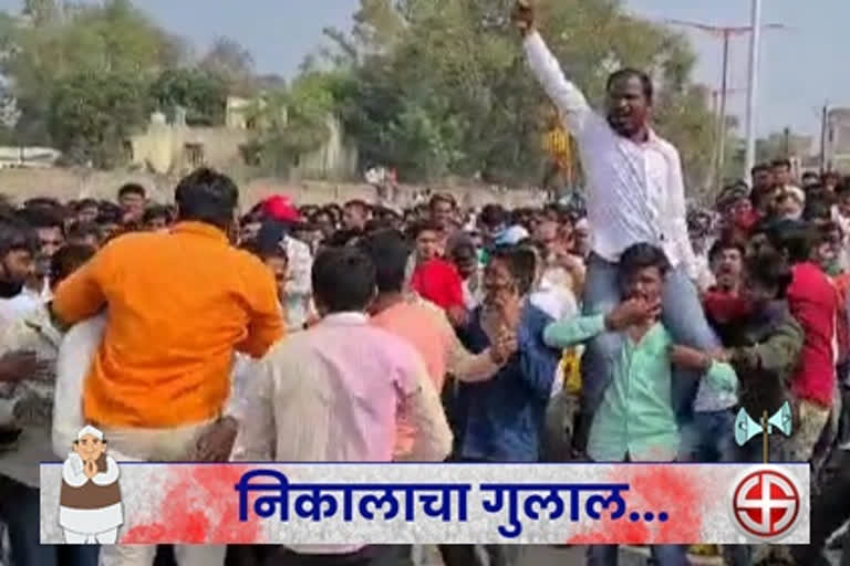 patoda gram panchayat bhaskar pere patil panel is defeated