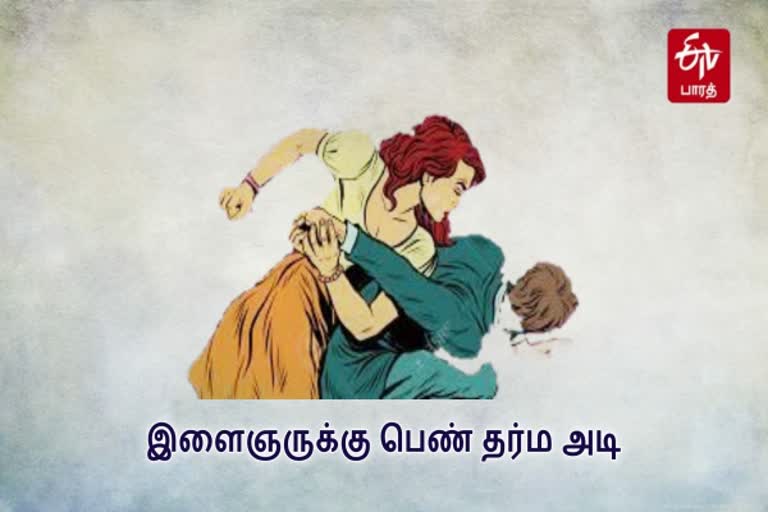 Viral video of a woman attacking a young man  Facebook sex torcher  Face Misbehave  A Young Man Attacked By women In Theni  முகநூலில் ஆபாச படம் அனுப்பிய இளைஞருக்கு தர்ம அடி கொடுத்த பெண்  முகநூலில் ஆபாச படம் அனுப்பிய இளைஞர்  முகநூல் பாலியல் அத்துமீறல்கள்