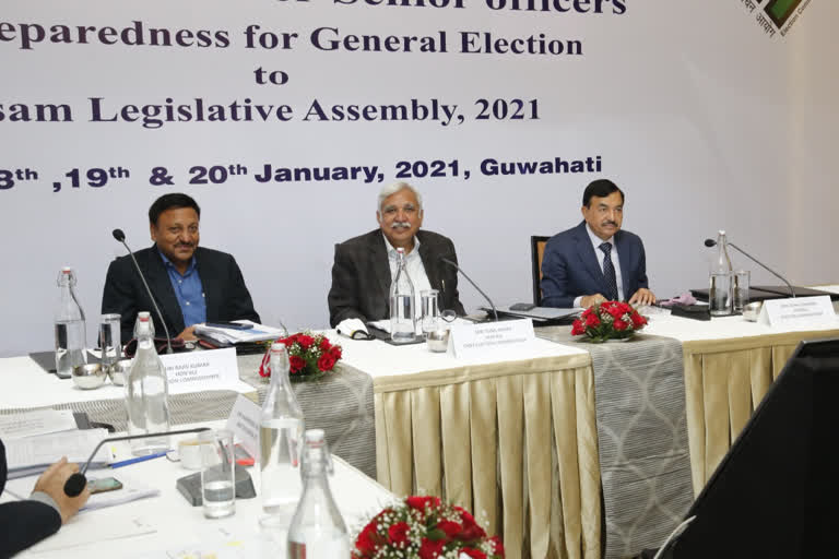 chief election commissioner meets for discussion at guwahati