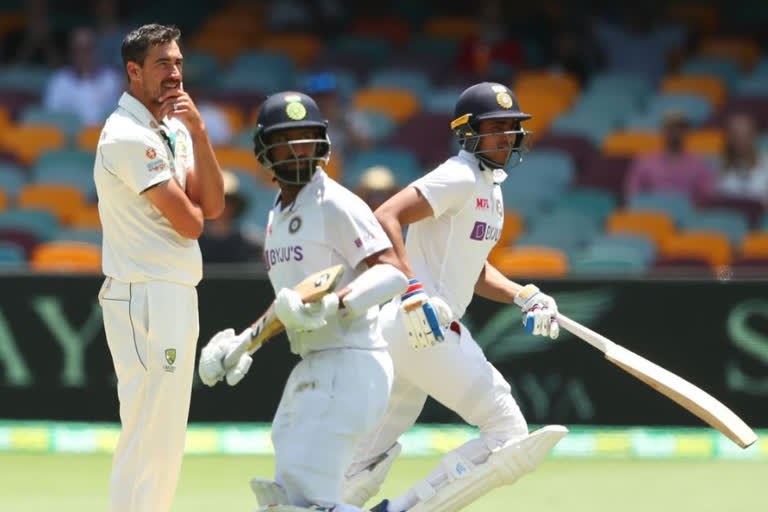 Australia's winning streak at the Gabba India need 69 runs to win