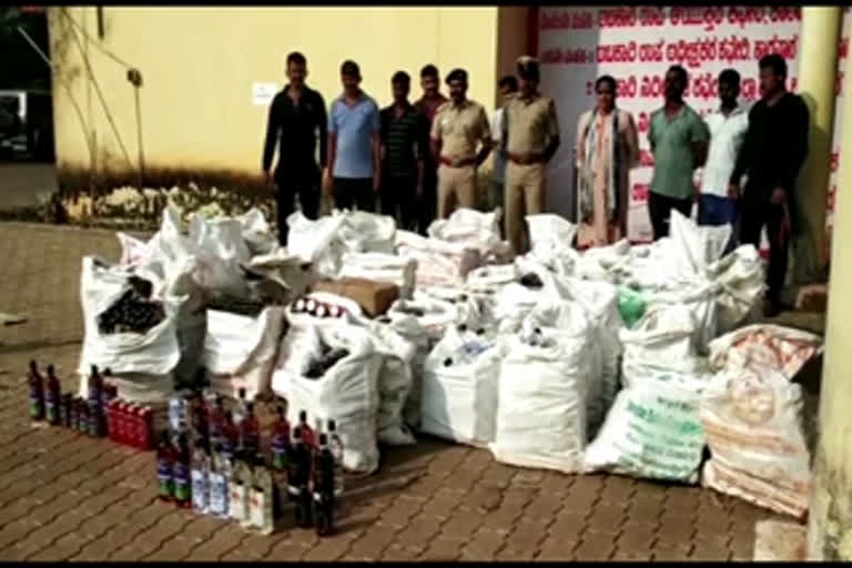 Rs 6.70 lakh worth alcohol has been seized by police in karwar