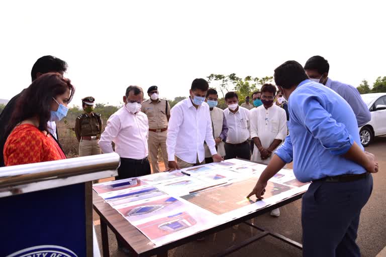 vk pandian visits rourkela international hockey stadium place