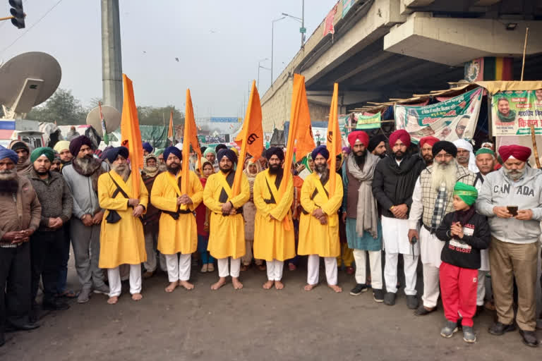 Farmers celebrated Prakash Parv on the Ghazipur border