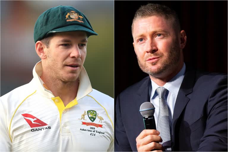 Michael Clarke and Tim Paine