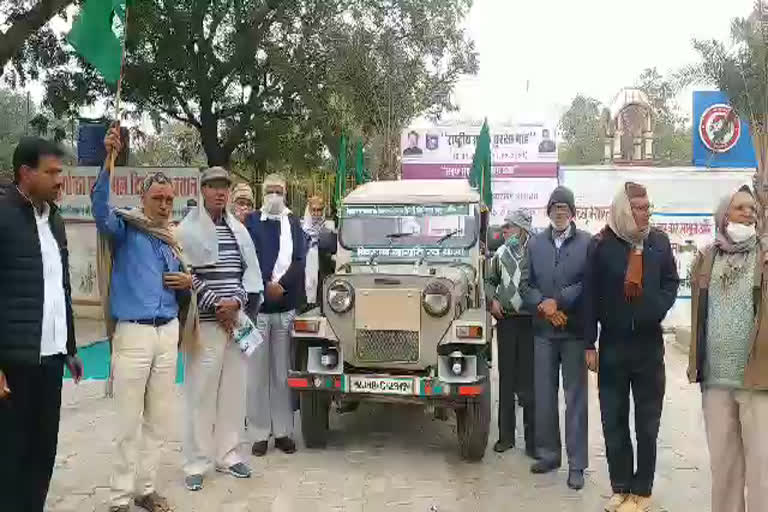 झुंझुनू में जनजागरण अभियान की शुरुआत, Strike against agricultural laws