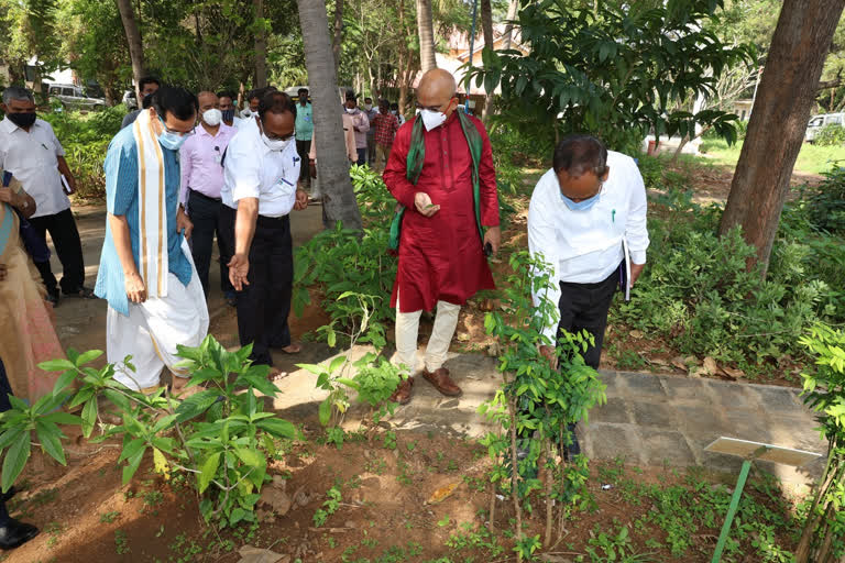 ttd EO jawahar reddy examined SV Ayurvedic Pharmacy