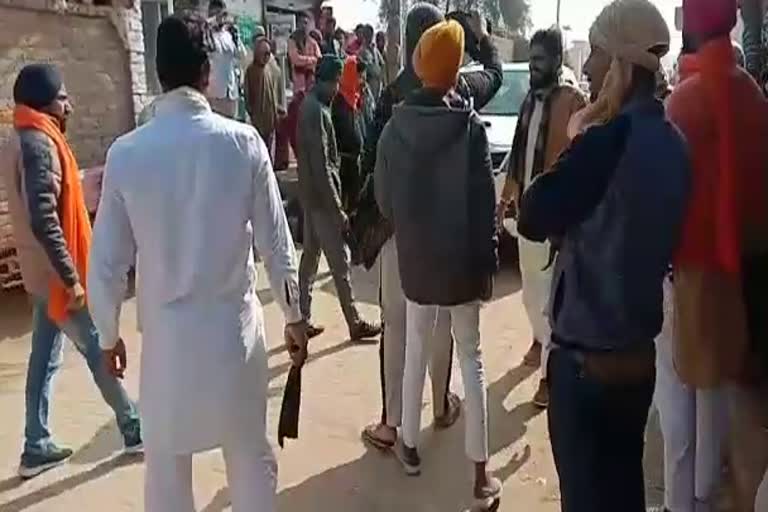 Arjunram Meghwal son opposes, Protest of Farmers in Bikaner