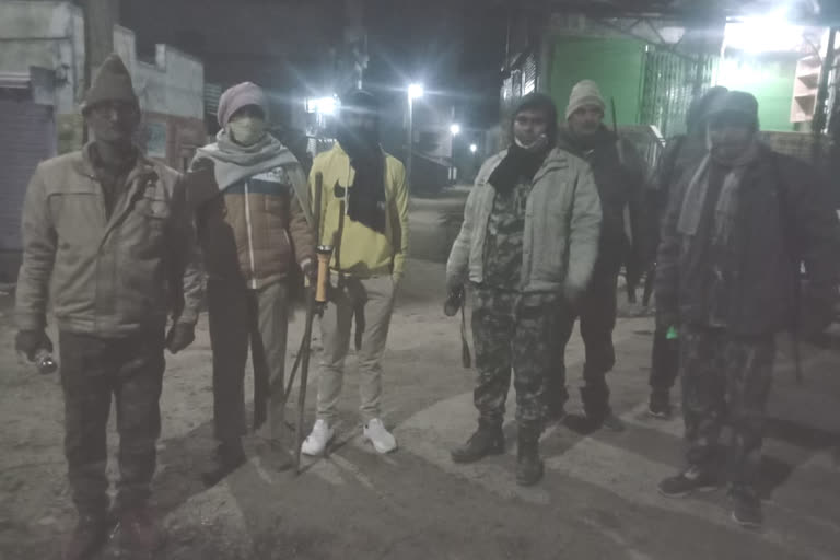 Police patrolling night patrol in nawada