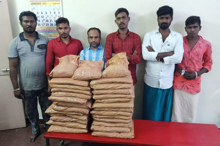 Seizure of 54 kg of cannabis smuggled; 6 arrested!