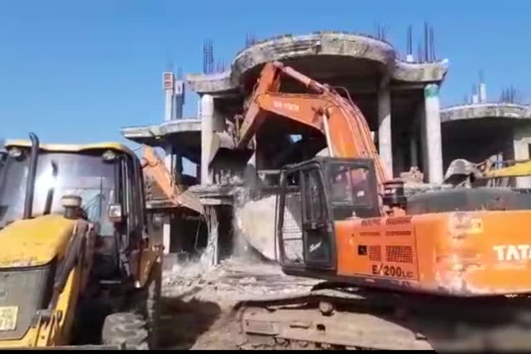 Two-storey building of Mafia Mohammed Shamim demolished