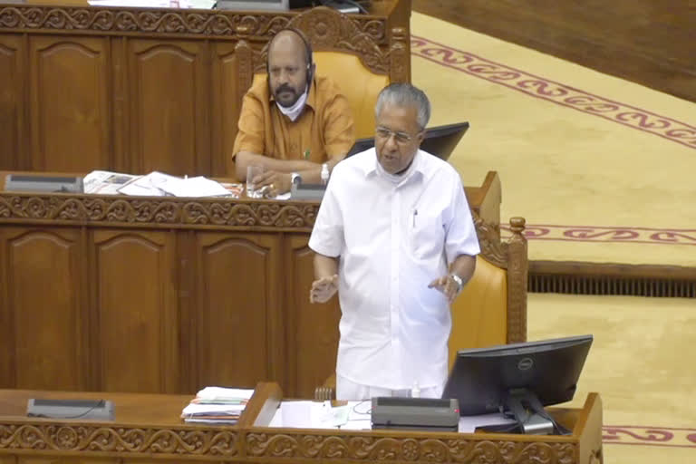 തിരുവനന്തപുരം  cm pinarayi vijayan  move against speaker  speaker sreeramakrishnan  പ്രതിപക്ഷത്തിന്‍റെ പാപ്പരത്തമെന്ന് മുഖ്യമന്ത്രി  സ്പീക്കർക്കെതിരായ അവിശ്വാസ പ്രമേയം