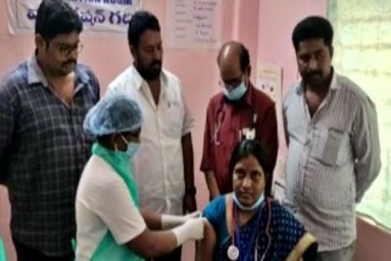 Commencement of covid vaccine distribution process in Mayilavaram Krishna district