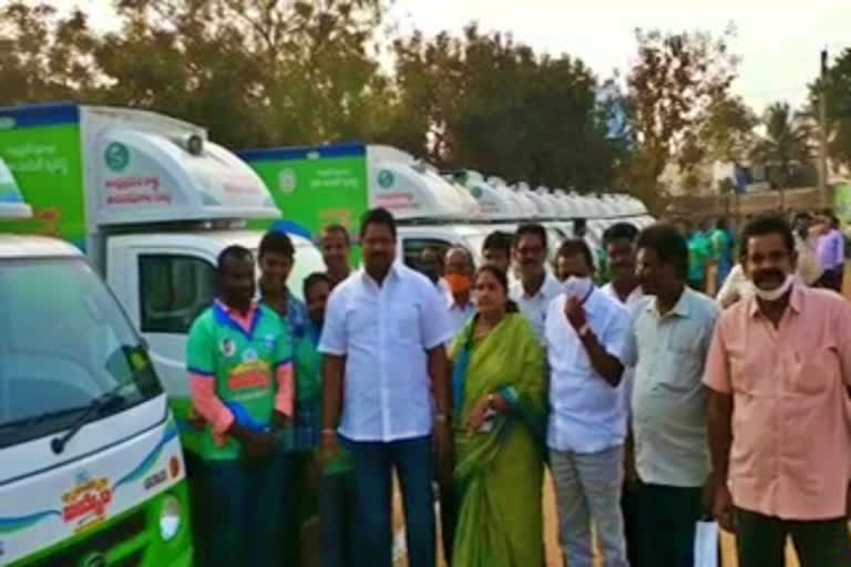 MLA who returned without distributing ration goods vehicles in Ravulapalem, East Godavari district