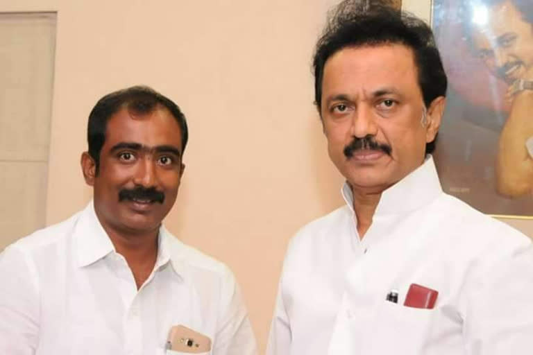 dmk member arrested for defaming minister S P Velumani