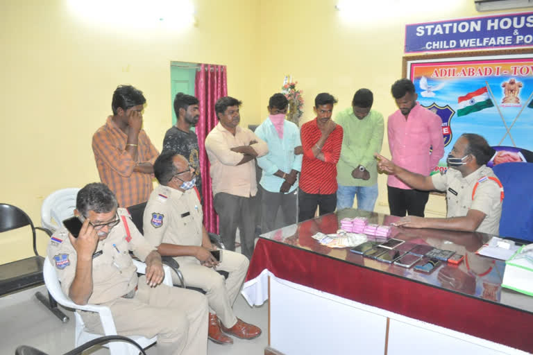 task force and a joint police raided a brothel in Adilabad town