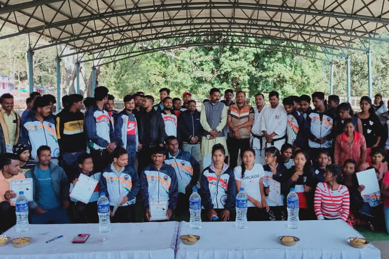 Self defense being taught to children In surajpur