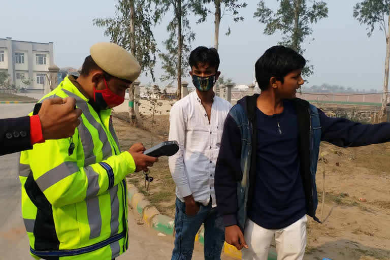 Nuh traffic police started vehicle checking campaign