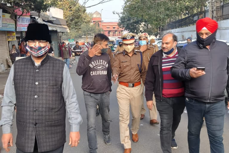 Foot Patrolling in Kashmiri Gate Market