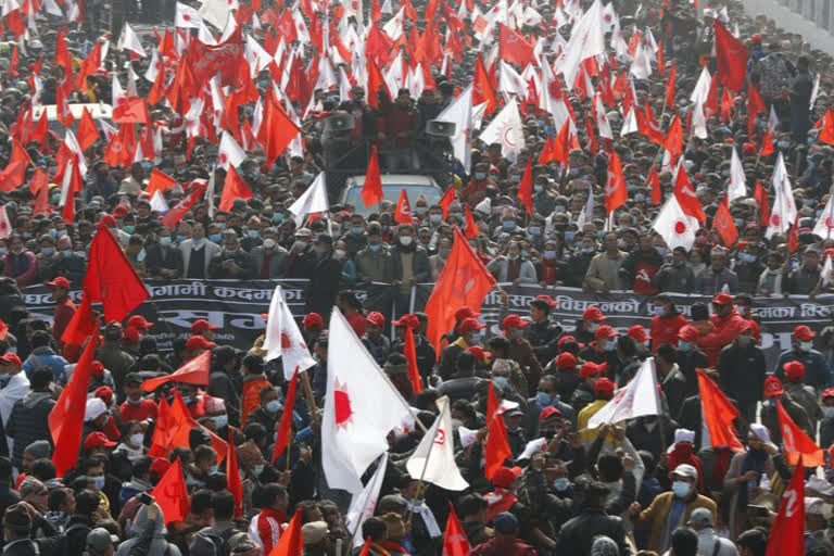 Thousands protest against Nepal’s Prime Minister