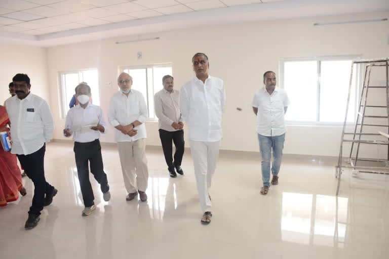 minister harish rao visited new library building in siddipet