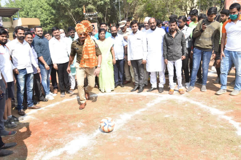 Commissioner of Police Krishna Prakash inaugurates state level football tournament