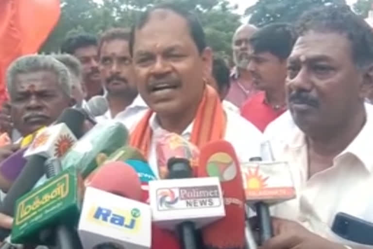 Arjun Sampath accuses DMK  DMK  Rajini Makkal Mantram  Rajini  ரஜினி  Tirunelveli arjun sampath interview  arjun sampath  Tirunelveli district news  திருநெல்வேலி மாவட்ட செய்திகள்  ராகுல்காந்தி  ராஜேந்திர பாலாஜி  கருணாநிதி  திமுக