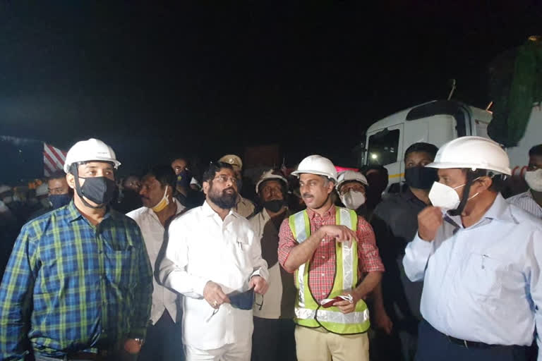 minister eknath shinde Inspected kopri bridge girder work