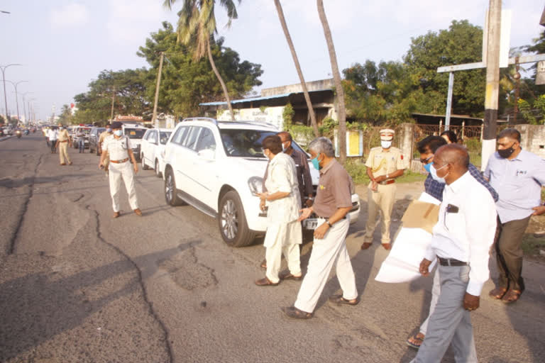 துணை நிலை ஆளுநர் கிரண்பேடி ஆய்வு