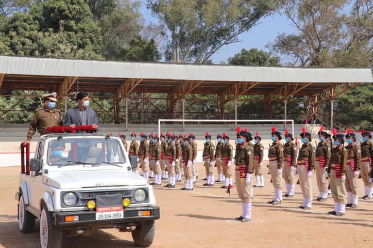 parade rehearsal for republic day in simdega