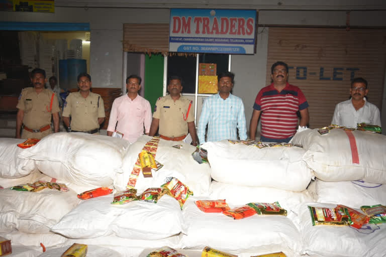 Task force police seized a large quantity of gutka packets in Nizamabad