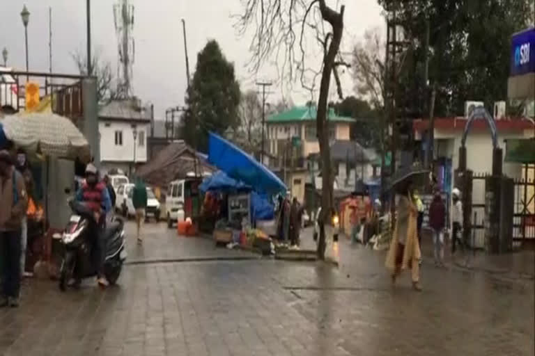 Cold increased rain in Dharamsala