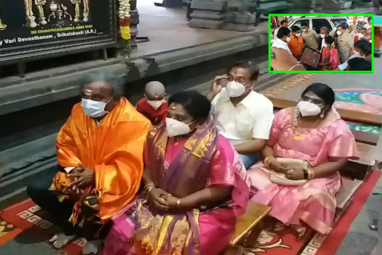 telangana governor visit srikalahasti temple