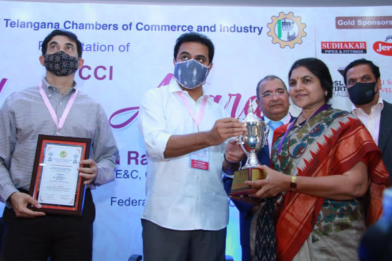 cr foundation got  the federation of telangana chamber of commerce and industries excellence award