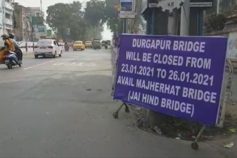 Durgapur Bridge in New Alipore closed for three days