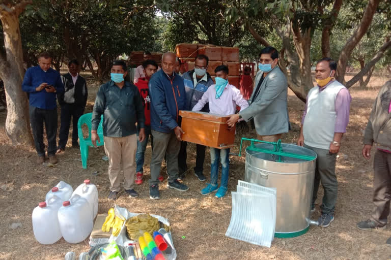 beekeeping started through farmers in seraikela