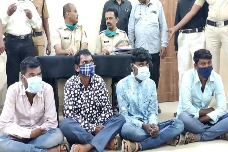 Four arrested cheating akola