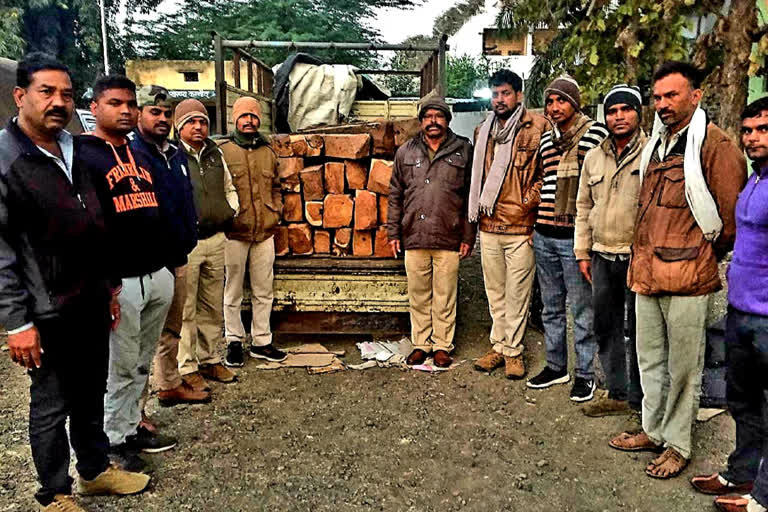 teak wood seized in dewas