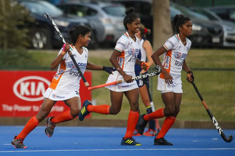 junior indian women hockey team won match against team chile