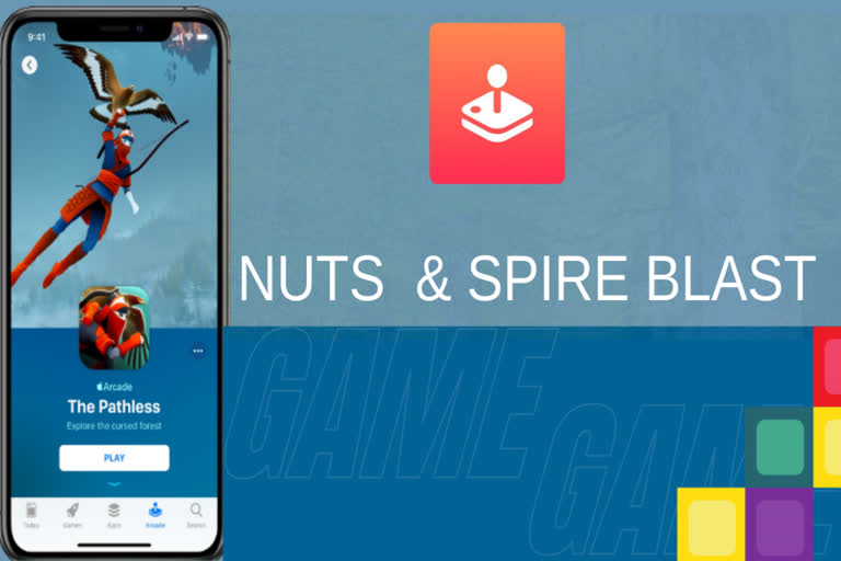 apple arcade , nuts & spire blast