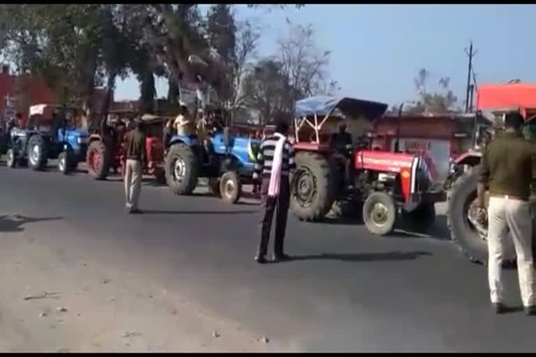 tractor rally in protest