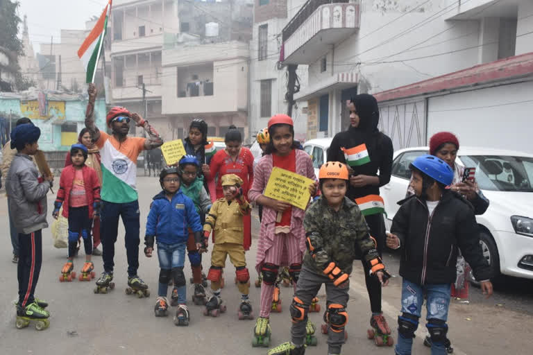 roller skating rally organized in varanasi