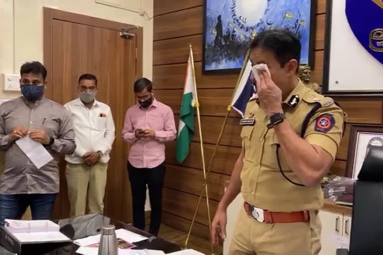 Police Commissioner Krishna Prakash became emotional after hearing the poem