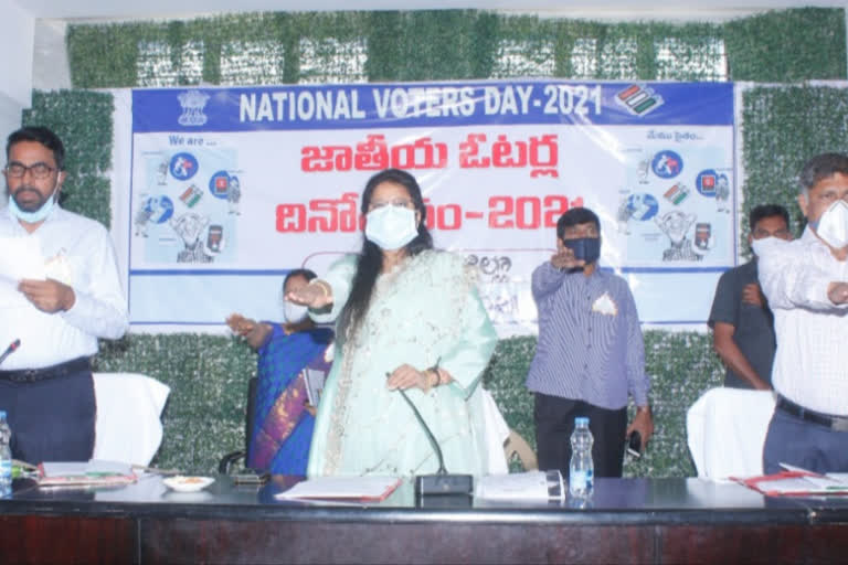 National Voters' Day celebrations meeting in jangaon Collectorate