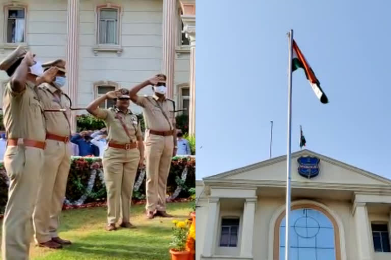 72nd republic day celebrations at telangana dgp office in Hyderabad